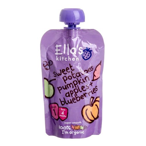 Ellas Kitchen bio édeskrumpli tök alma áfonya bébiétel 120 g